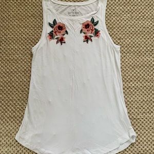 AEO Soft & Sexy Embroidered Sleeveless Top Size XS